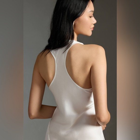 Anthropologie Seamed Silk Midi Dress L - Picture 5 of 13